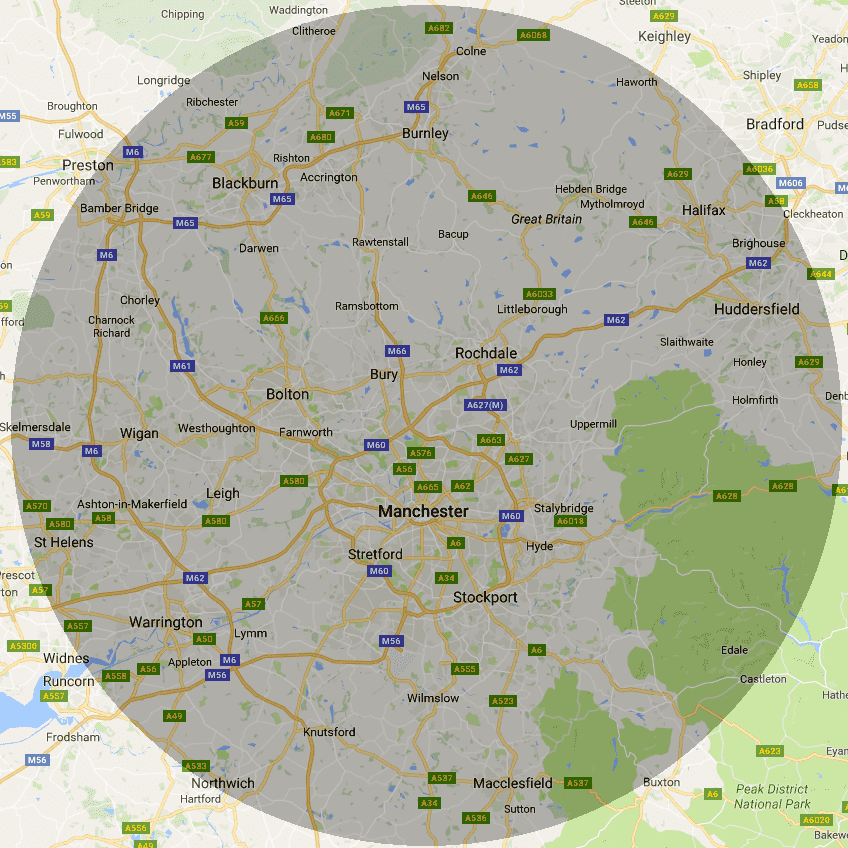 Coverage Map - Manchester & North West
